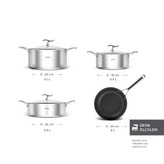 سرویس قابلمه ۷ پارچه استیل کاراجا مدل PLASMA STEEL 3PLY 316