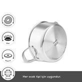 سرویس قابلمه ۷ پارچه استیل کاراجا مدل PLASMA STEEL 3PLY 316