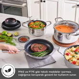 سرویس قابلمه ۷ پارچه استیل کاراجا مدل PLASMA STEEL 3PLY 316