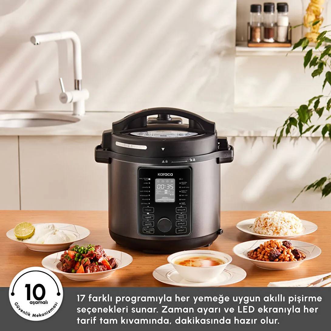 زودپز برقی کاراجا مدل Cooker Matte Black ظرفیت ۶ لیتر