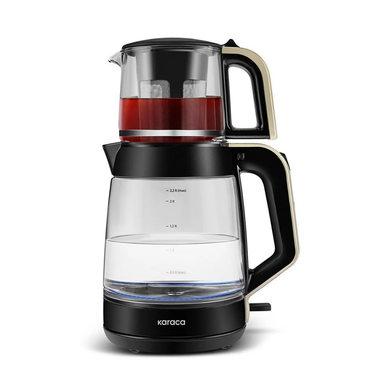 چای ساز شیشه ای کاراجا مدل glass tea xl 1in2
