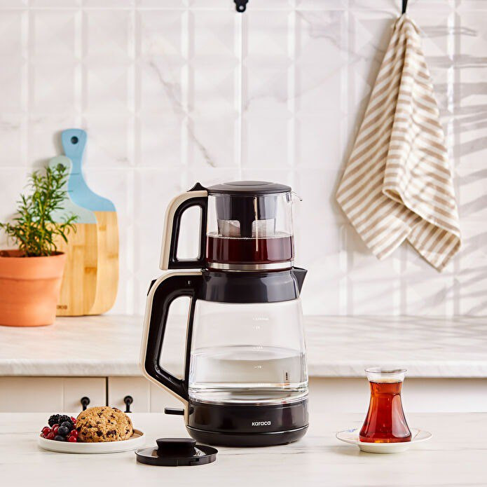 چای ساز شیشه ای کاراجا مدل glass tea xl 1in2