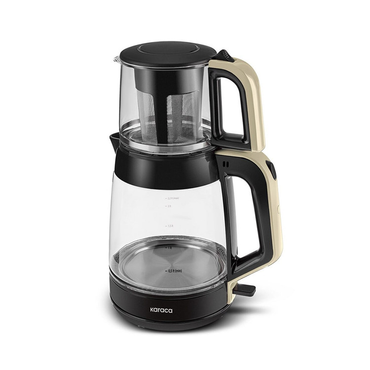 چای ساز شیشه ای کاراجا مدل glass tea xl 1in2